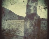 Easter Island Rapa Nui Moai Hipstamatic Photo Art 5x5