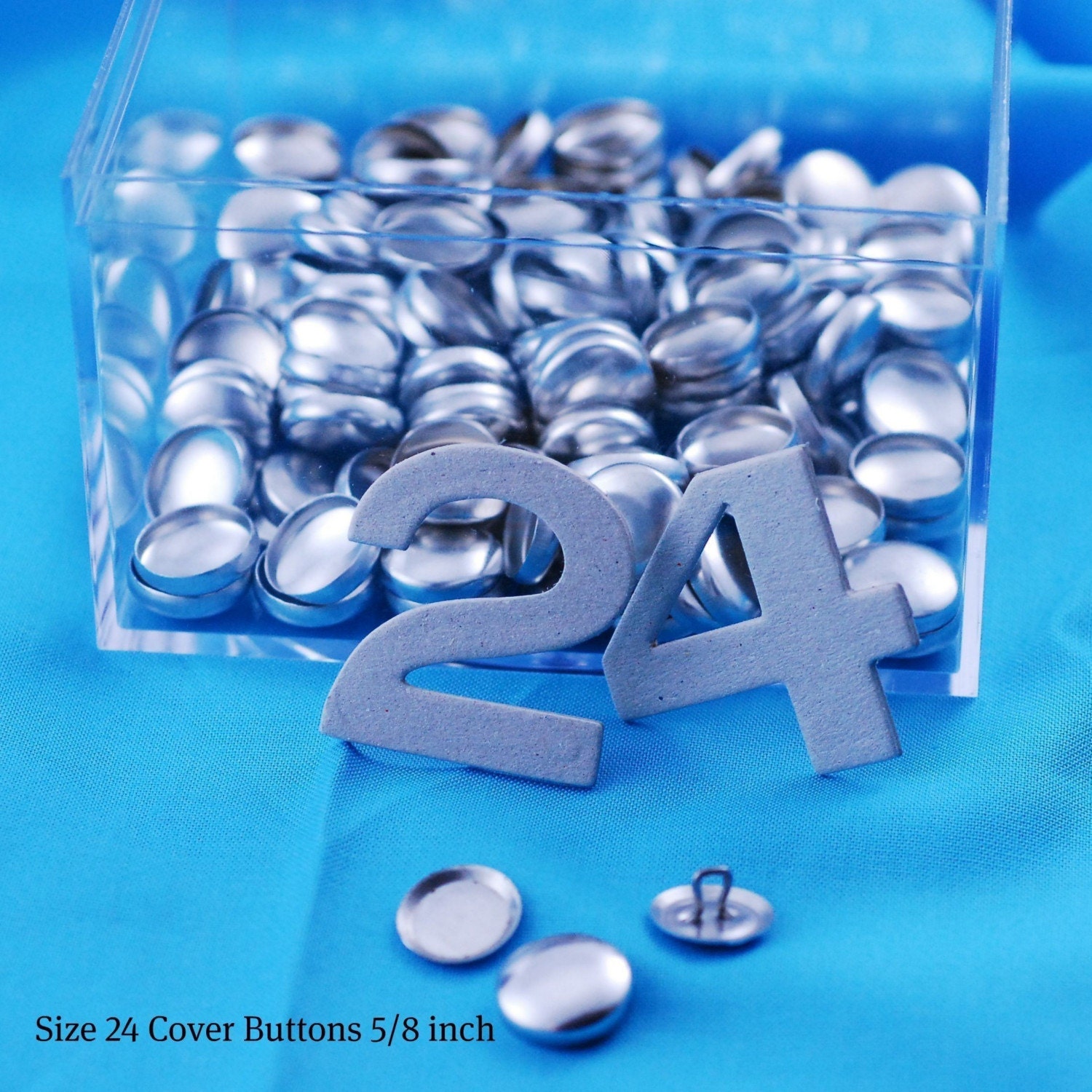 Size 24 Cover Buttons - Set of 50