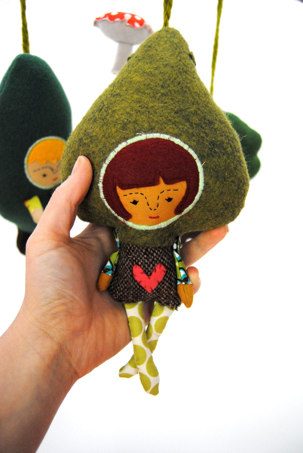 Baby Mobile --- Children of the Forest with Toadstools --- Made to Order