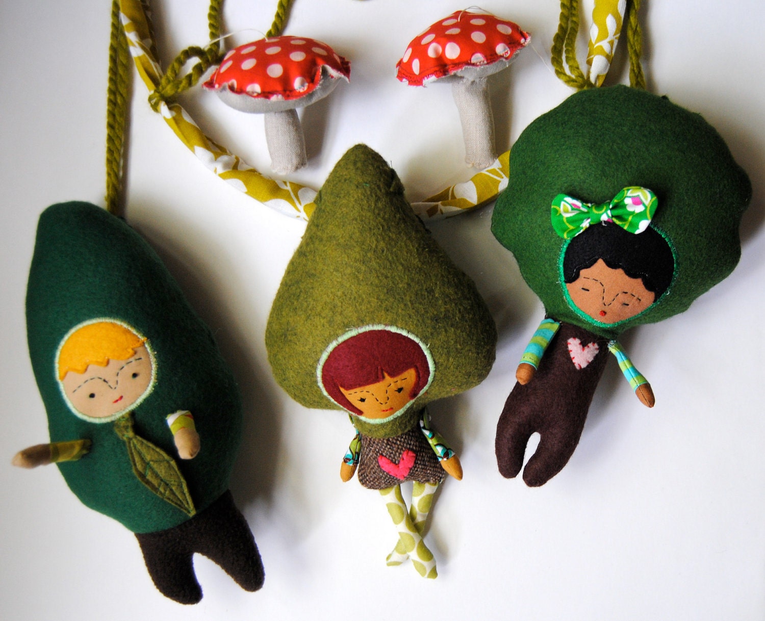 Baby Mobile --- Children of the Forest with Toadstools --- Made to Order