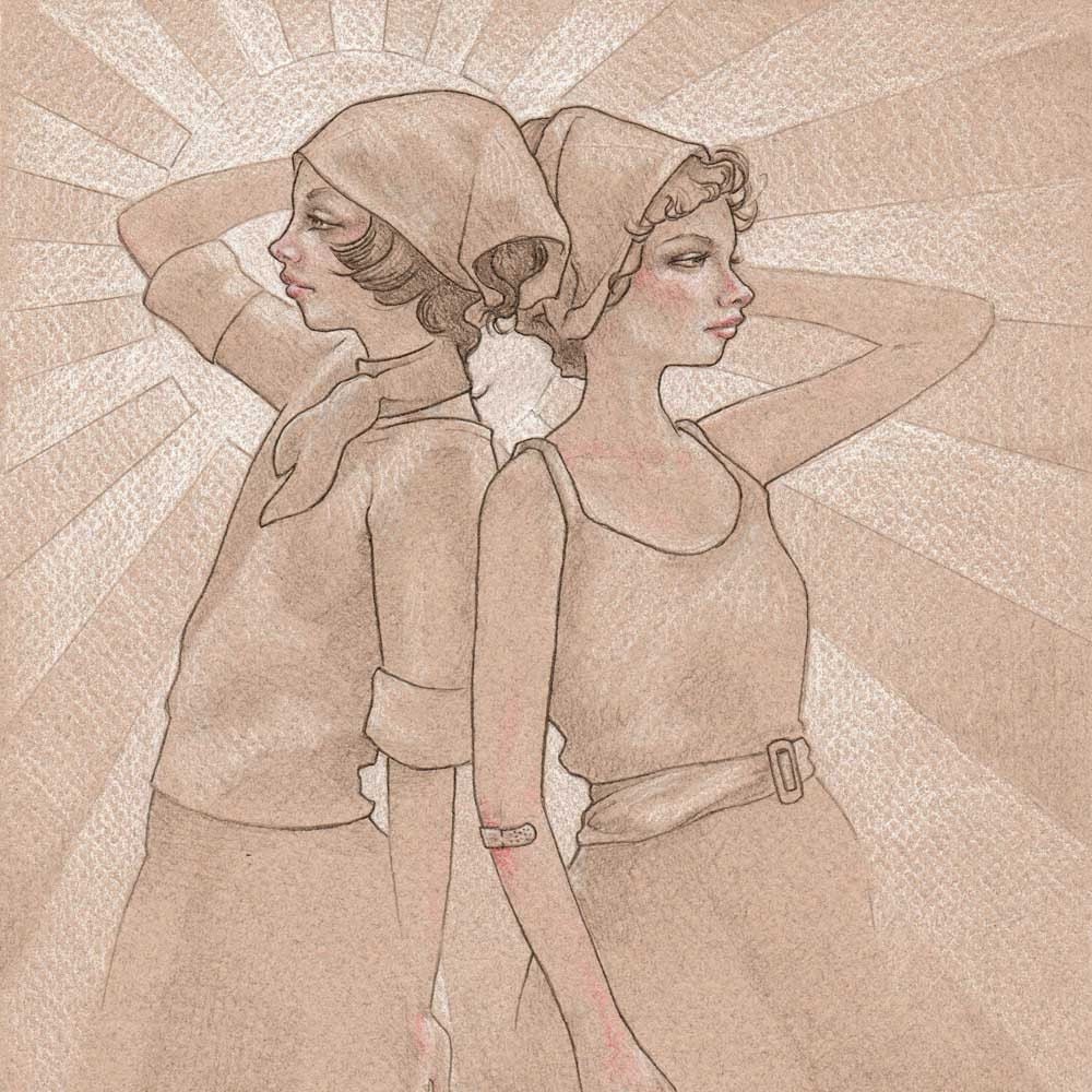 Just Try to Look Inconspicuous - Original Art - Drawing - 8 x 10 - Pencil - Colored Pencil - Illustration