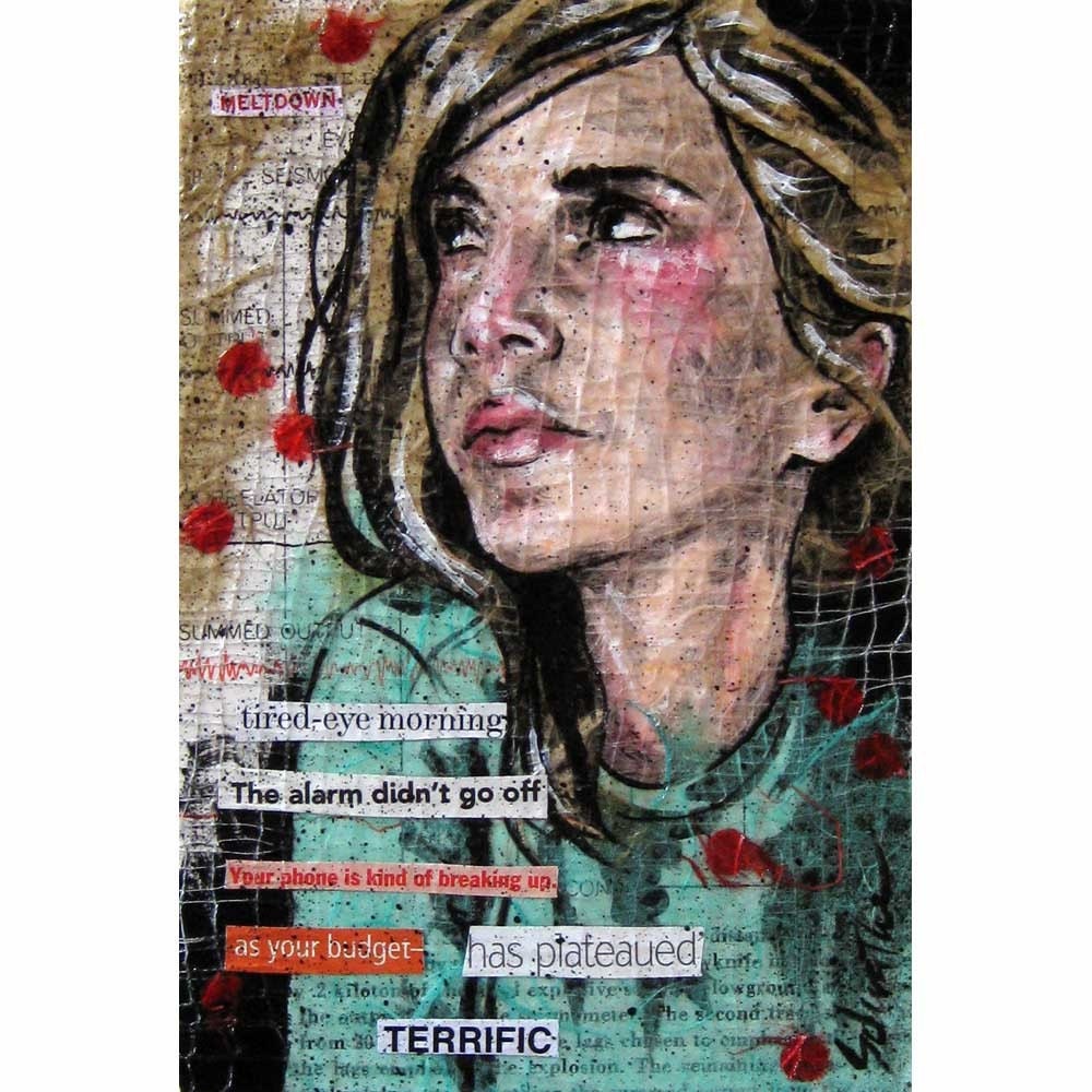 Meltdown - Original Art - Painting - Collage - Poem