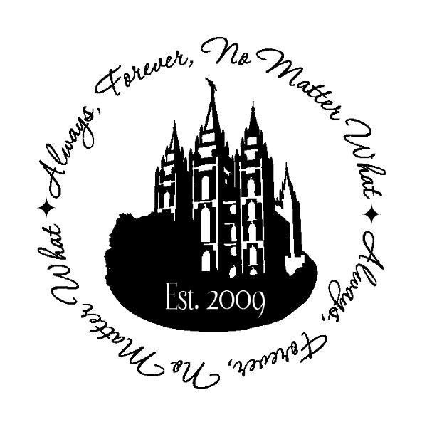 CUSTOMIZED LDS Salt Lake, UT Temple Vinyl Wall/ Tile Decal