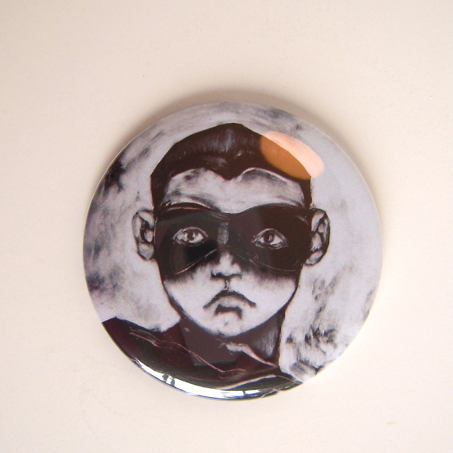 Funky Two and one-quarter inch pocket mirror girlfriend gift Superboy