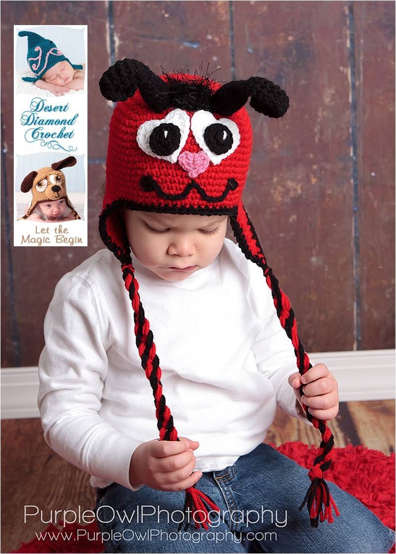 Love Bug Earflap Beanie - Any Colors - Any Size