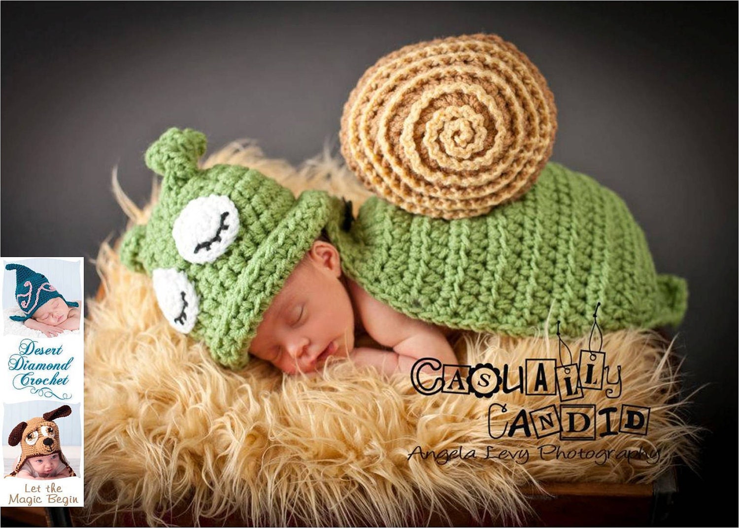 Snail / Slug Animal Cape Newborn Photography Prop