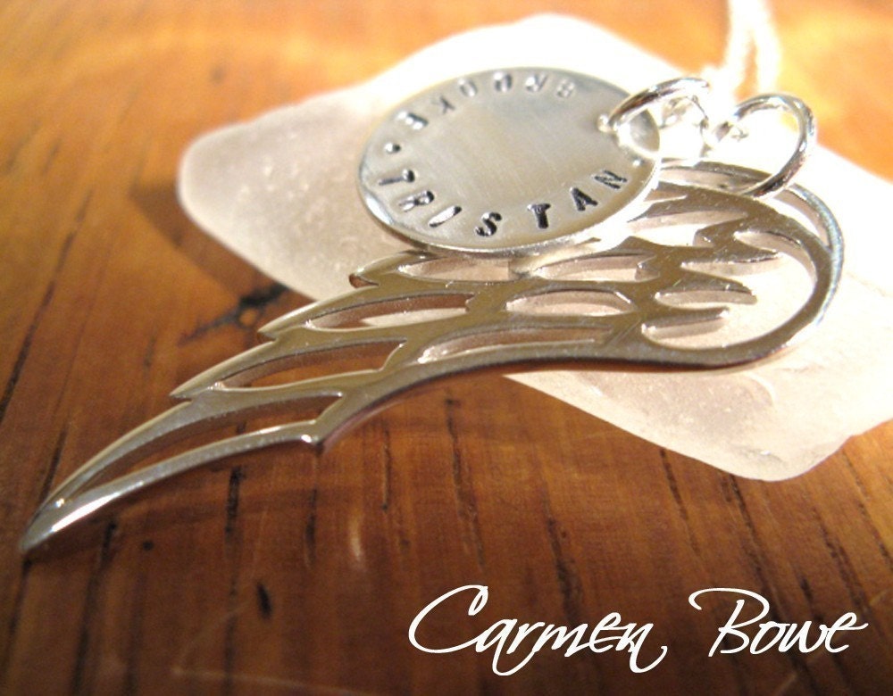 Custom Sterling Angel Wing Necklace by Carmen Bowe