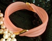 Stunning Lucite Bracelet Frosted Carved SALE