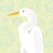Crane Standing Tall (lime brocade)