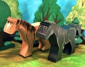 25% OFF SALE - Wooden Toy - Custom Horse (for 2" Wooden Peg Doll or Bendy Doll) / Waldorf Toys