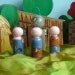 Handmade Wooden Toy - Wooden Peg Doll Fairytale Set,  Three Little Pigs Playset / Waldorf Toys