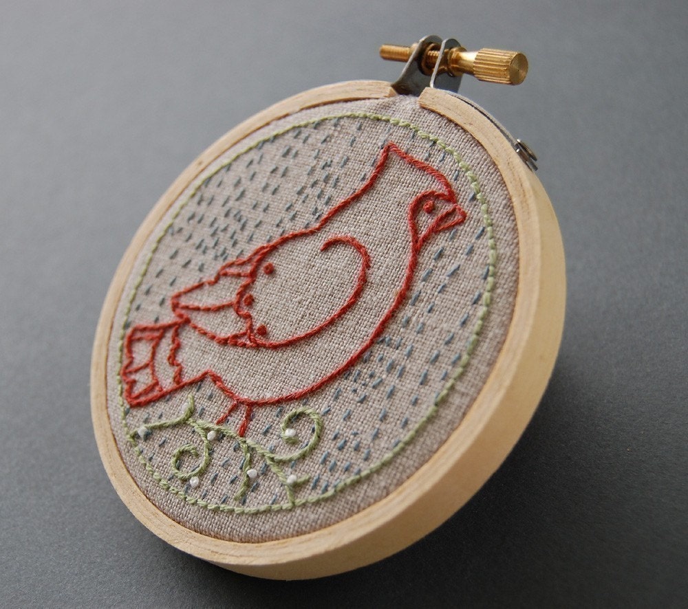 Embroidery Patterns, FESTIVE FLOCK Holiday hand embroidery patterns
