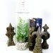 Last One - Decorative Terrarium Set: Woodland White Shabby Chic Jars with Live Plants