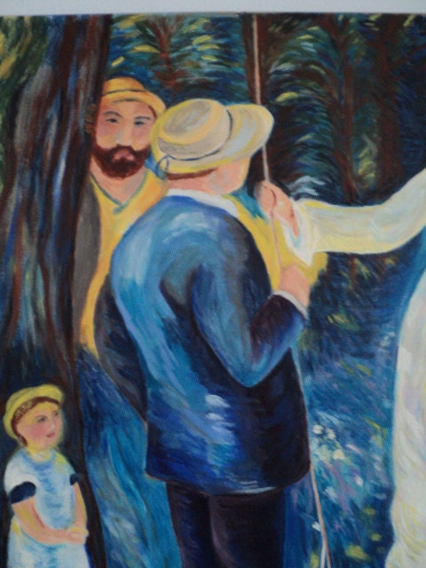 reproduction renoir 1876 the swing 16 inchs by 20 inchs mjcreation julie