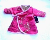 New Long Sleeve Pink Cherry Blossom Kimono Girls Dress Size 4t, 5t