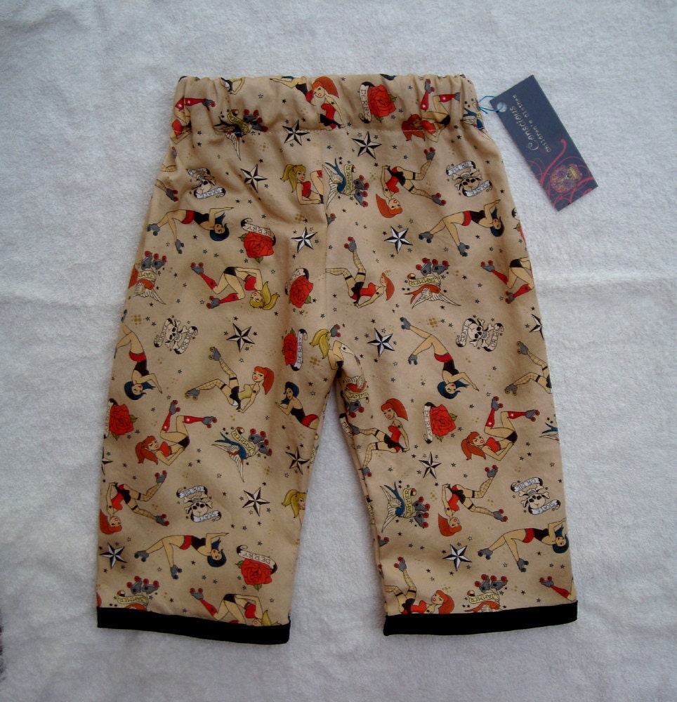 New ORGANIC Roller Derby Toddler Pants Size 2t-5t