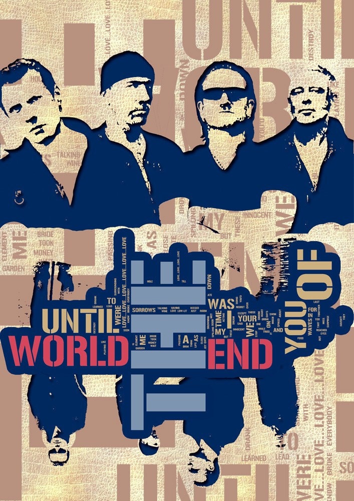U2 - Until the End of the World the song collage limited edition - NO2 from 50