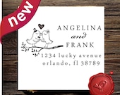 Custom  rubber stamp - wedding stamp - address stamps - save the  date -wood handle  - style HS 1295