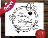 Save the date Wedding Candy Buffet Custom  Personalized  wood handle  mounted rubber stamp cute  wedding  gift - style HS 1304
