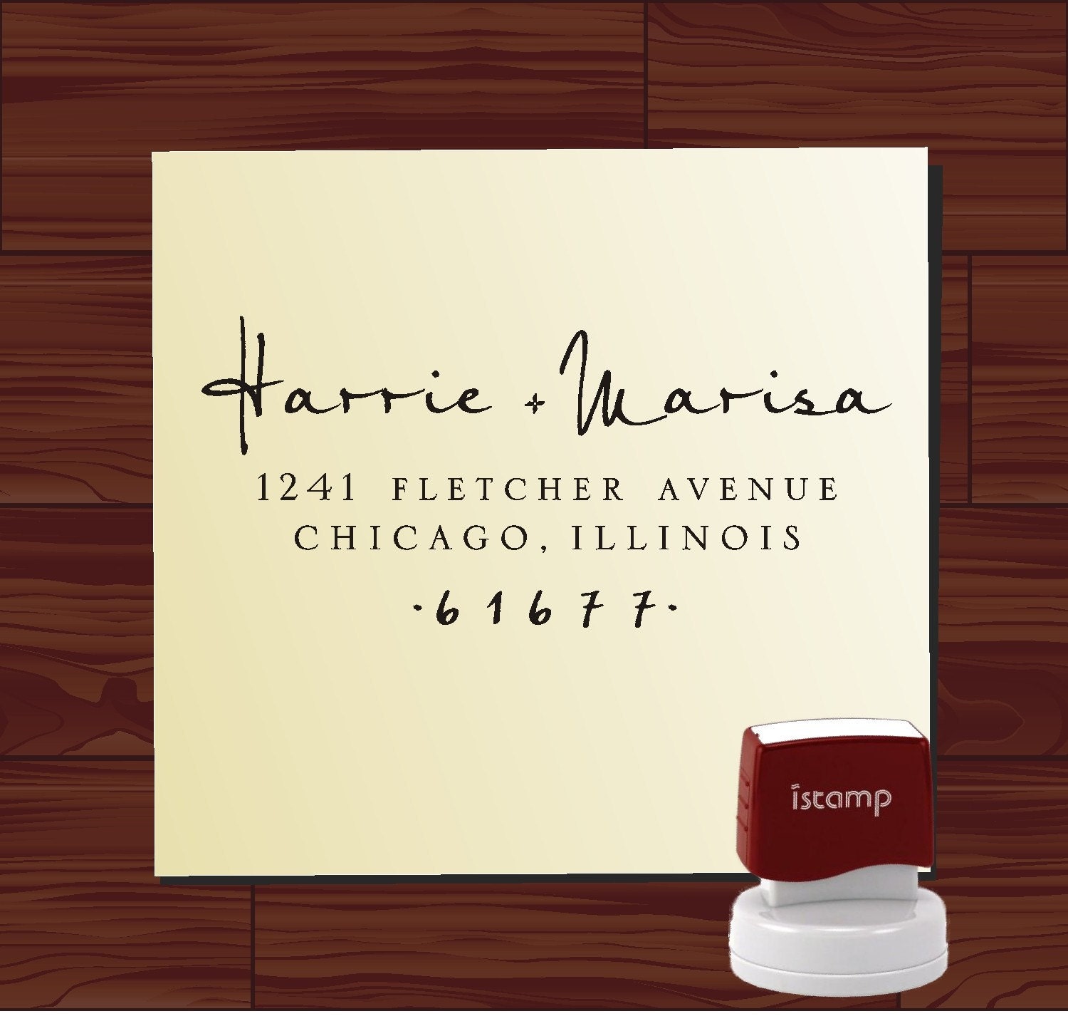 Custom  Return Address Stamp  - SELF INKING  - style 9013B-  personalized wedding or christmas gift