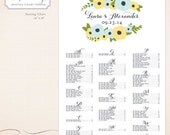Wedding Reception Seating Poster  - DIY Printable Design
