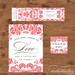 Wedding Reception Stationery - Printable DIY Designs- Pick 2 from the Darling Suite