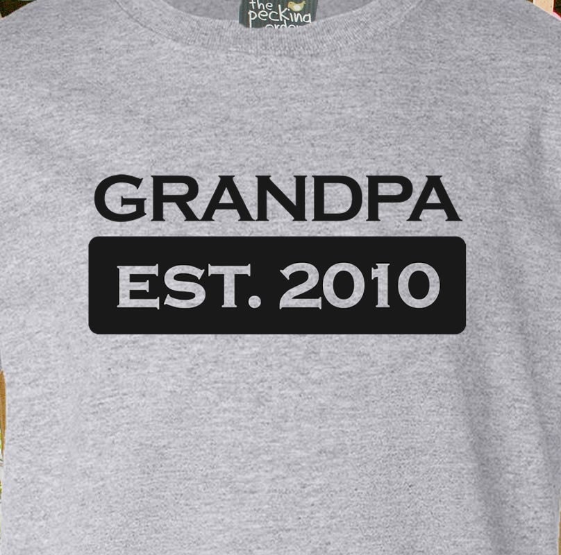 Customized grandpa est. 2013 (or any year) Tshirt