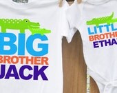 alligator big brother and little brother matching sibling t shirts