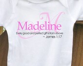 baby shower gift - custom personalized monogram baby onesie  for the new little one in your life