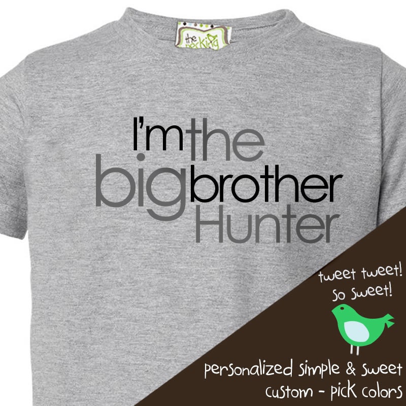 Big Brother shirt- Simple Text I'm the Big brother t-shirt