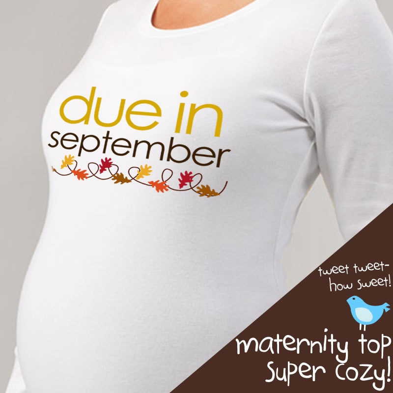 Due in September maternity top LONG sleeve pregnancy shirt