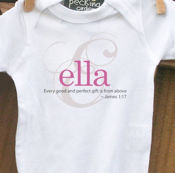 baby shower gift - custom personalized monogram baby onesie  for the new little one in your life