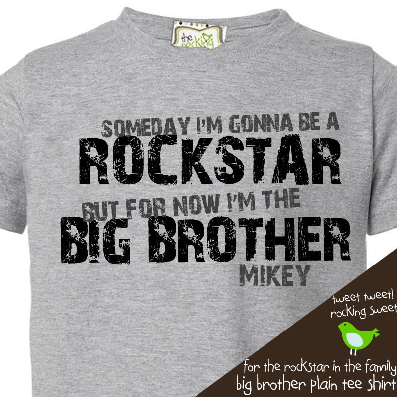 big brother shirt personalized rockstar big brother (or big brother to be) tshirt