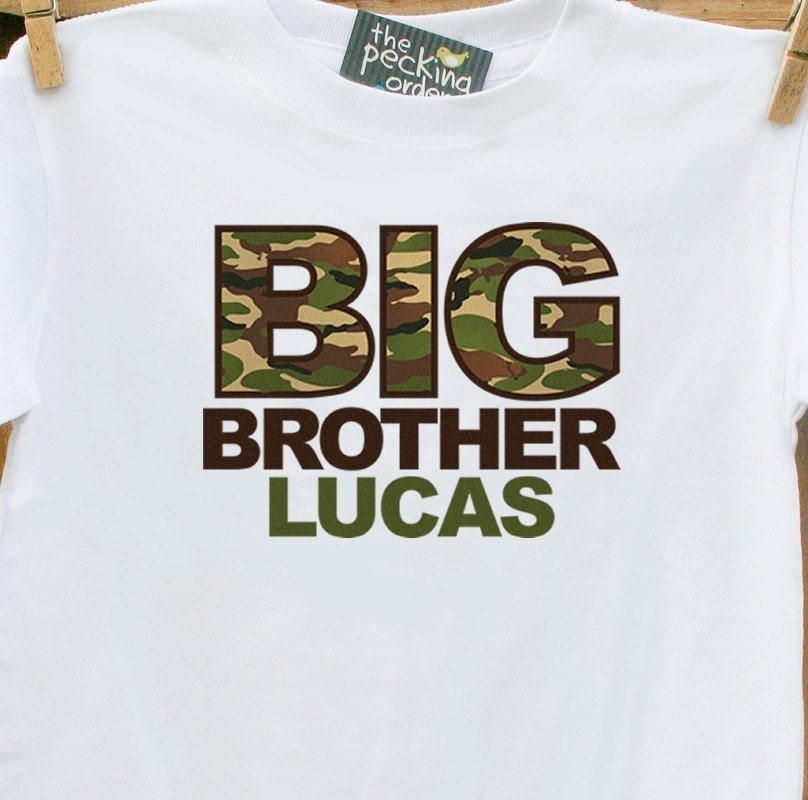 Big brother shirt- CAMO t-shirt can be customized and personalized