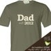 father's day shirt for dad or daddy established year ORGANIC dark shirt
