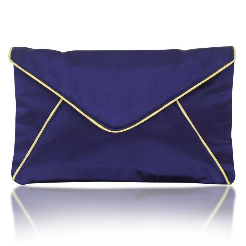 Purple and gold satin Katerina clutch