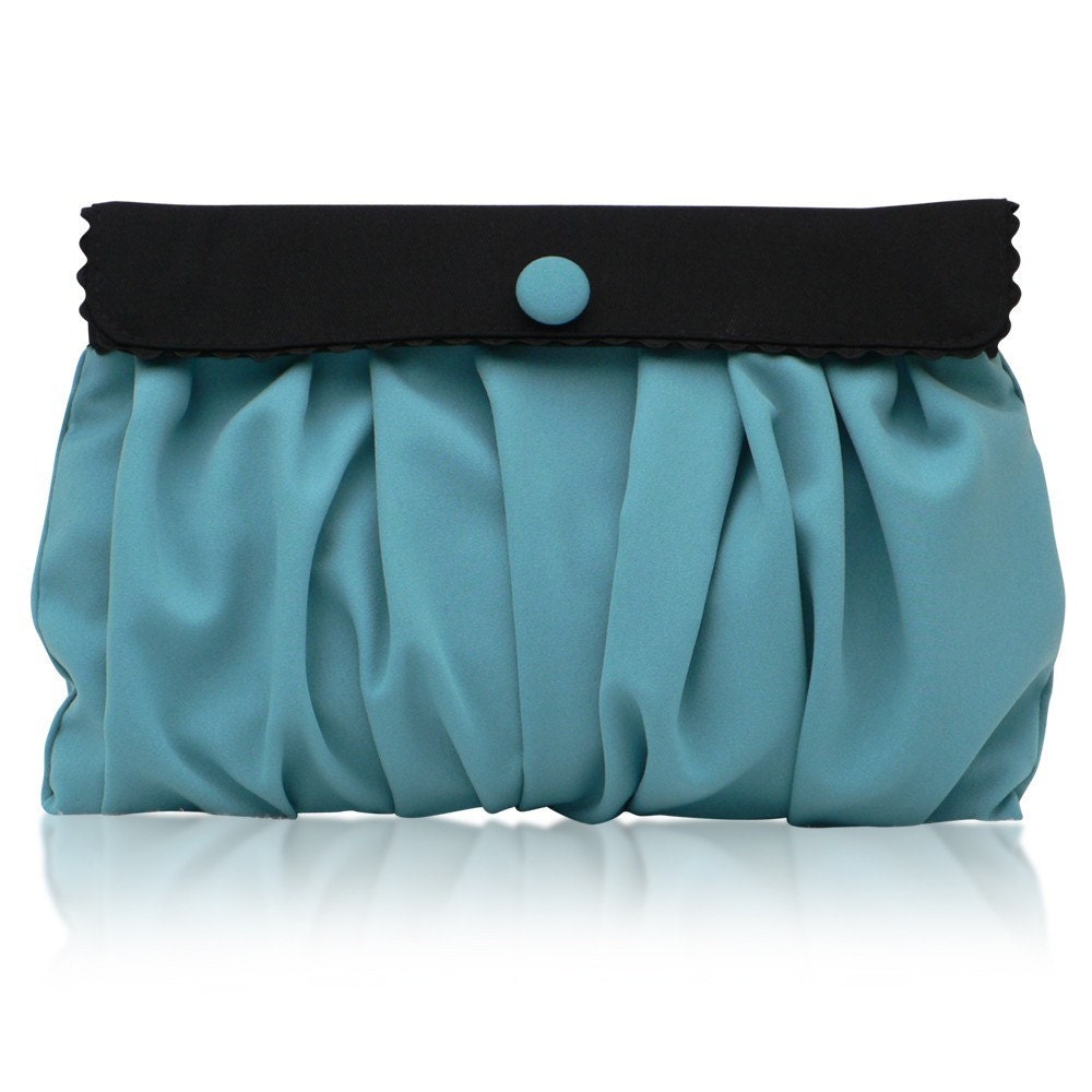 Dusky blue and black Scout clutch