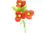 Miniature Polymer Clay Flowers Supplies Pancy for Dollhouse Collection