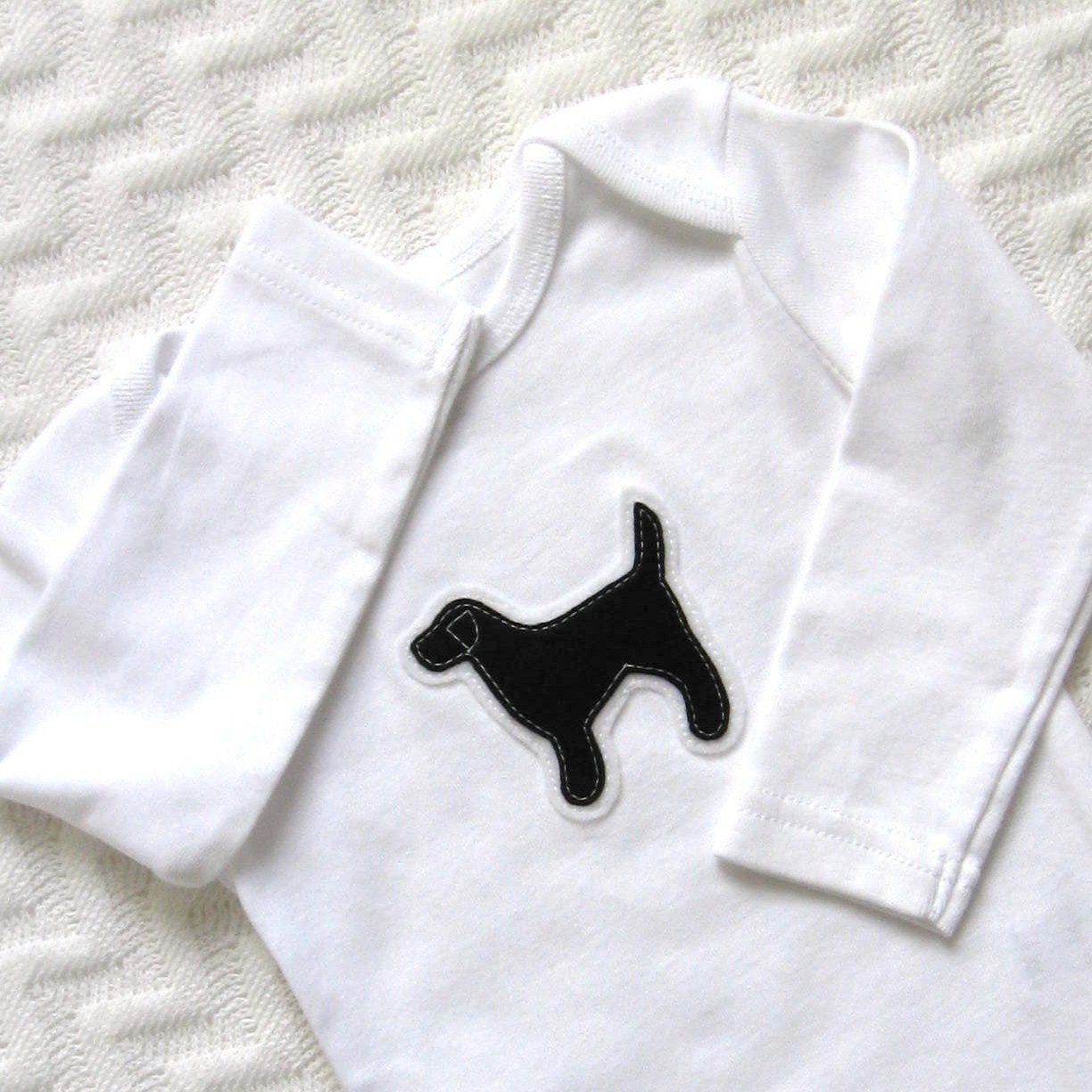 Black Lab Bodysuit - Little Lab Lover from Top to Bottom (LONG SLEEVE)