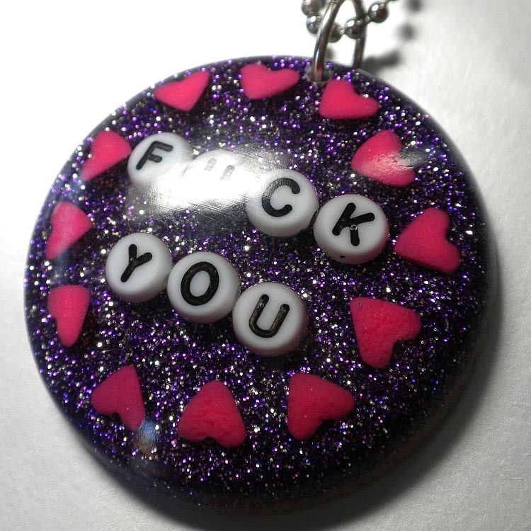 Fuck You Resin Necklace - MATURE