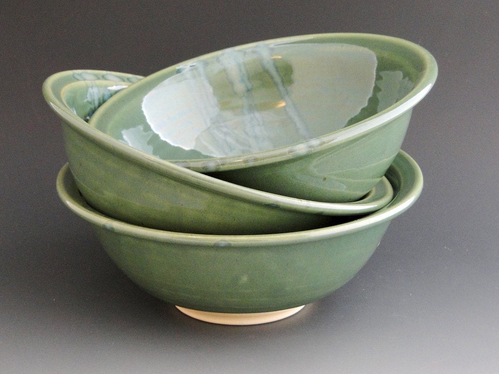 GreenCereal/ IceCream/ Soup Bowls - Set of 3