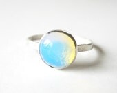Opalite Moonstone Stacker Ring - Sterling Silver