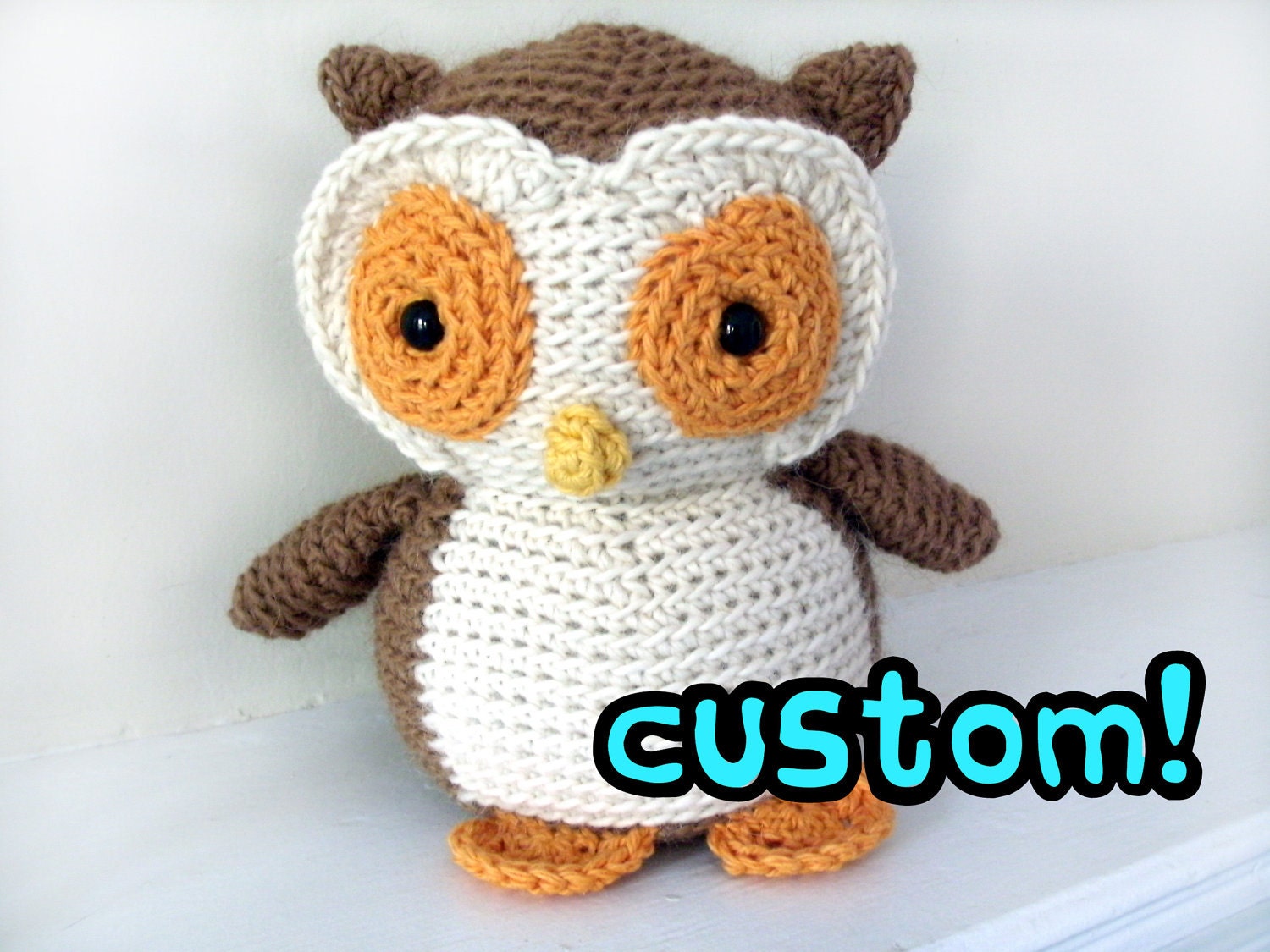 Owl: Custom Crochet Stuffed owl OOAK