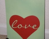 Love Heart Canvas Board 8"x10" Picture