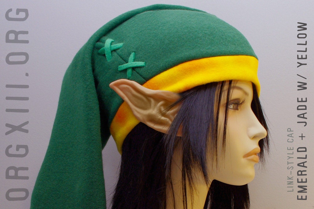 Legend of Zelda - Link cosplay cap in retro Nintendo GameBoy green scheme