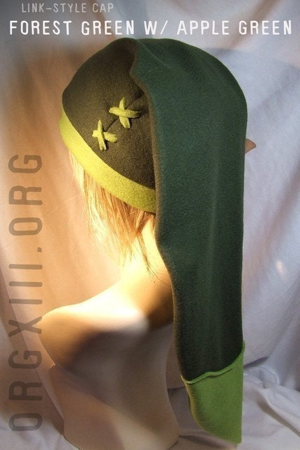 Legend of Zelda - Link cosplay cap in Kokiri green ( forest/apple ) - hats by orgXIIIorg