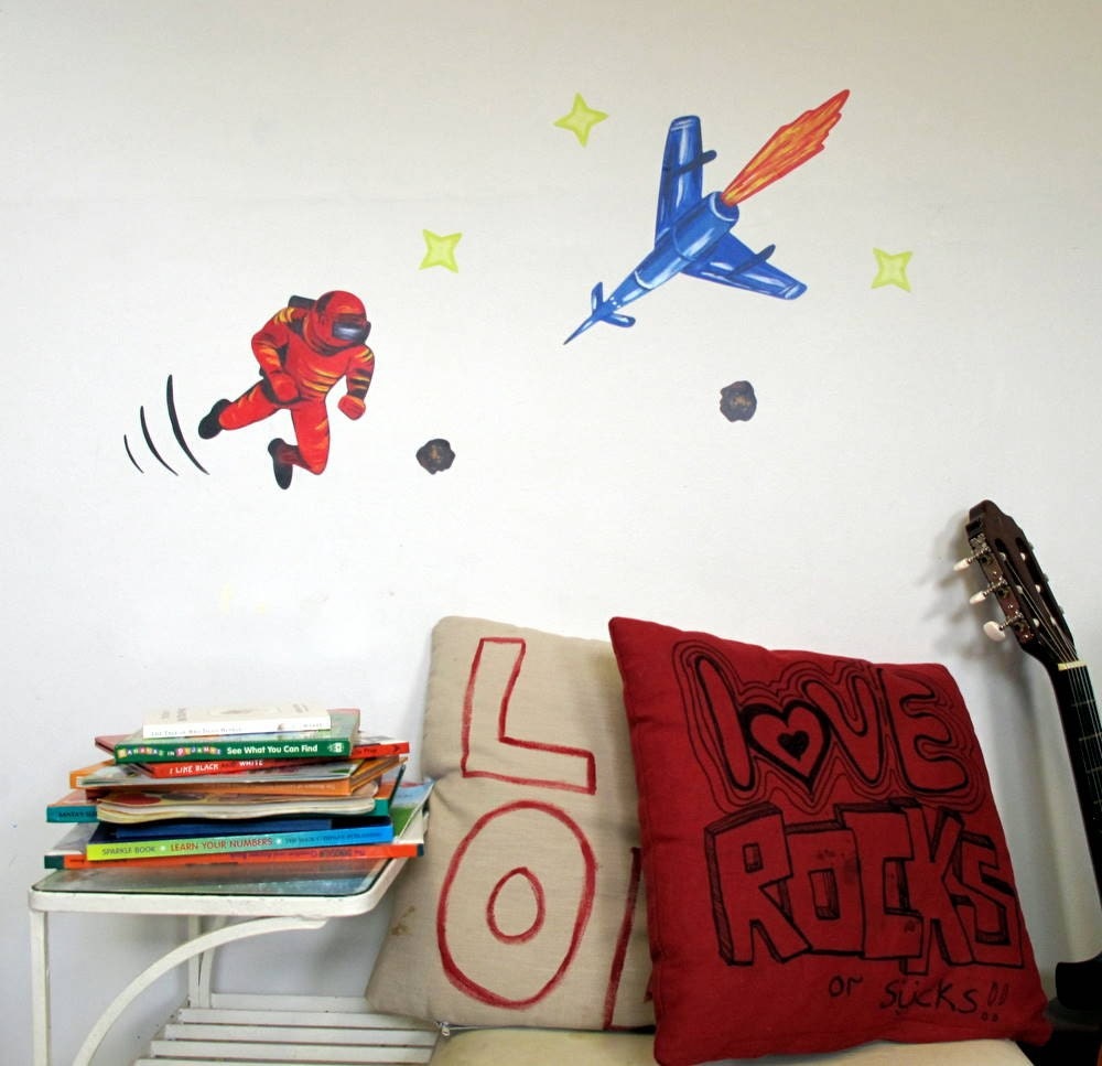 Spaceman1 -  StickyTinys - Wall stickers fabric reusable decals