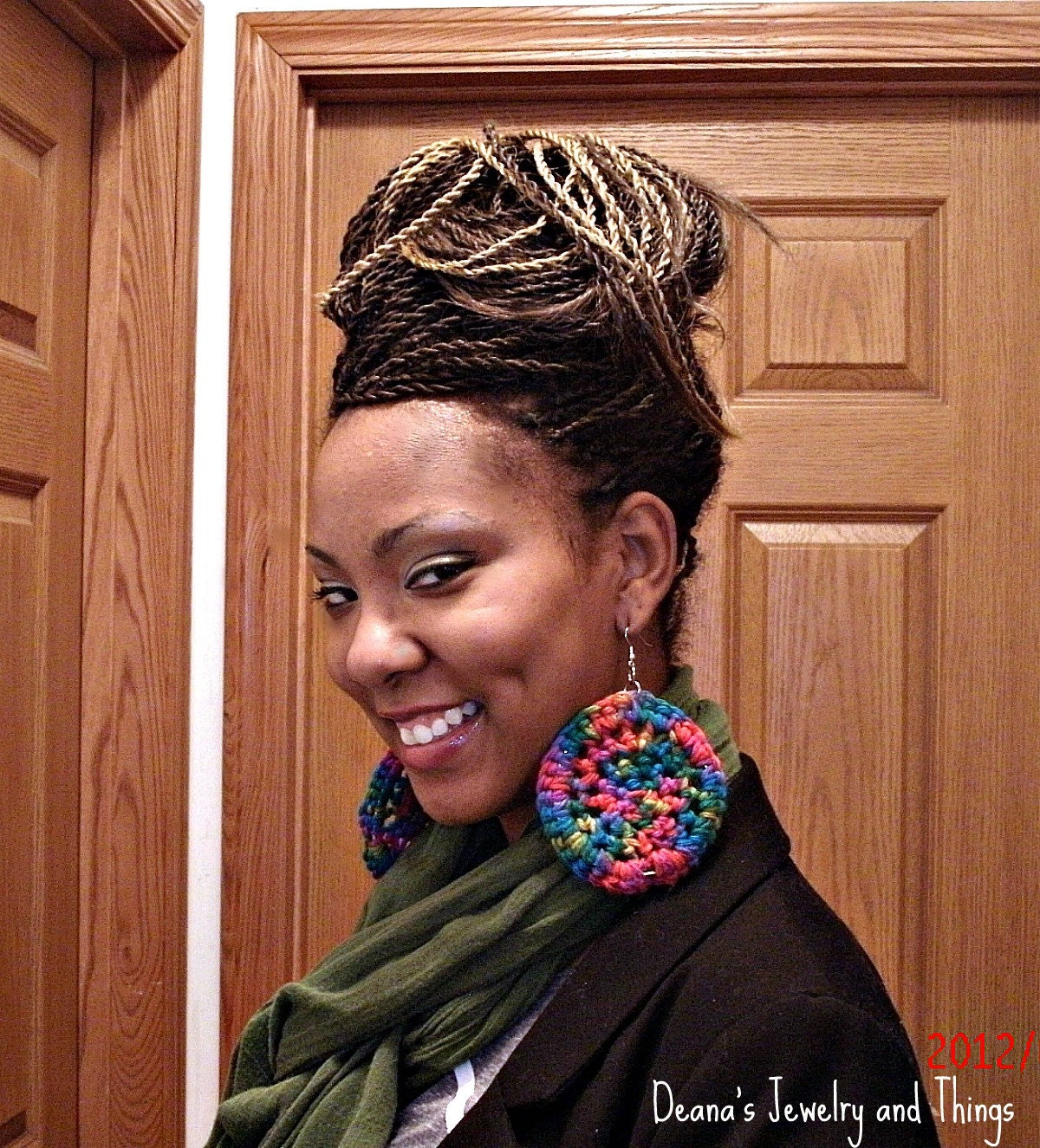 Berry Blend Crochet Web Hoops