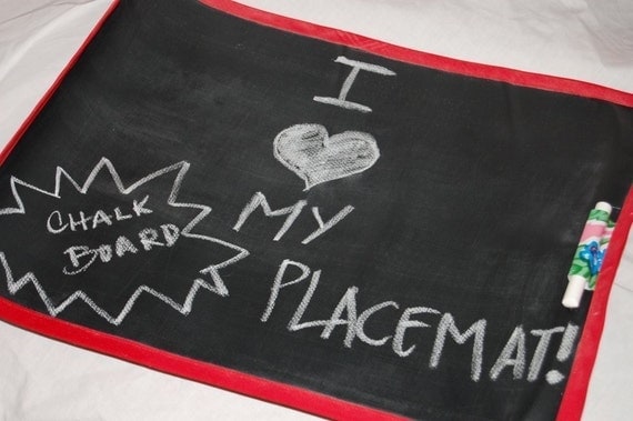 Chalkboard Placemat - Chalk Mat - Great for travel or dining out