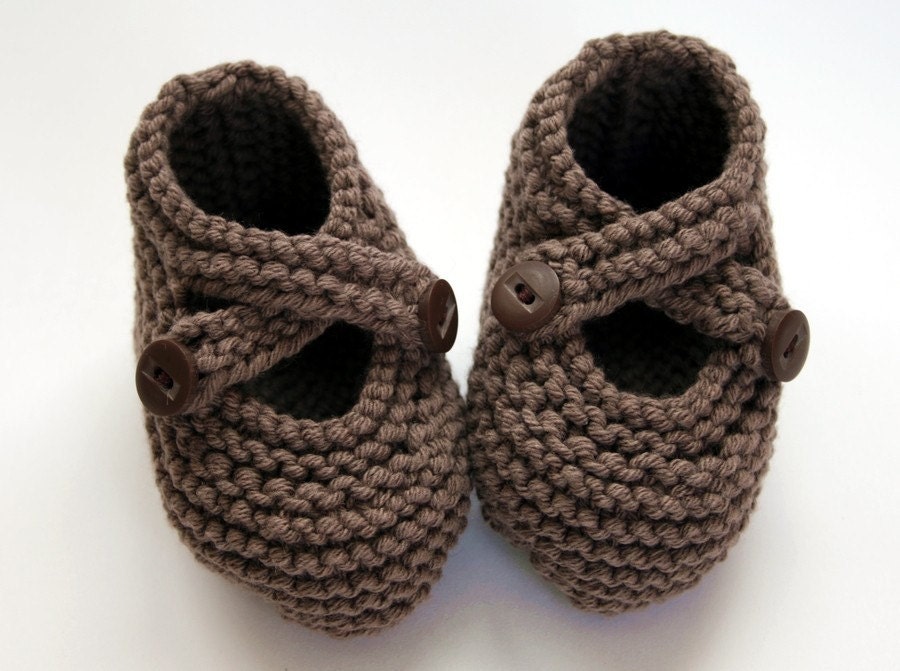 Taupe Baby Booties